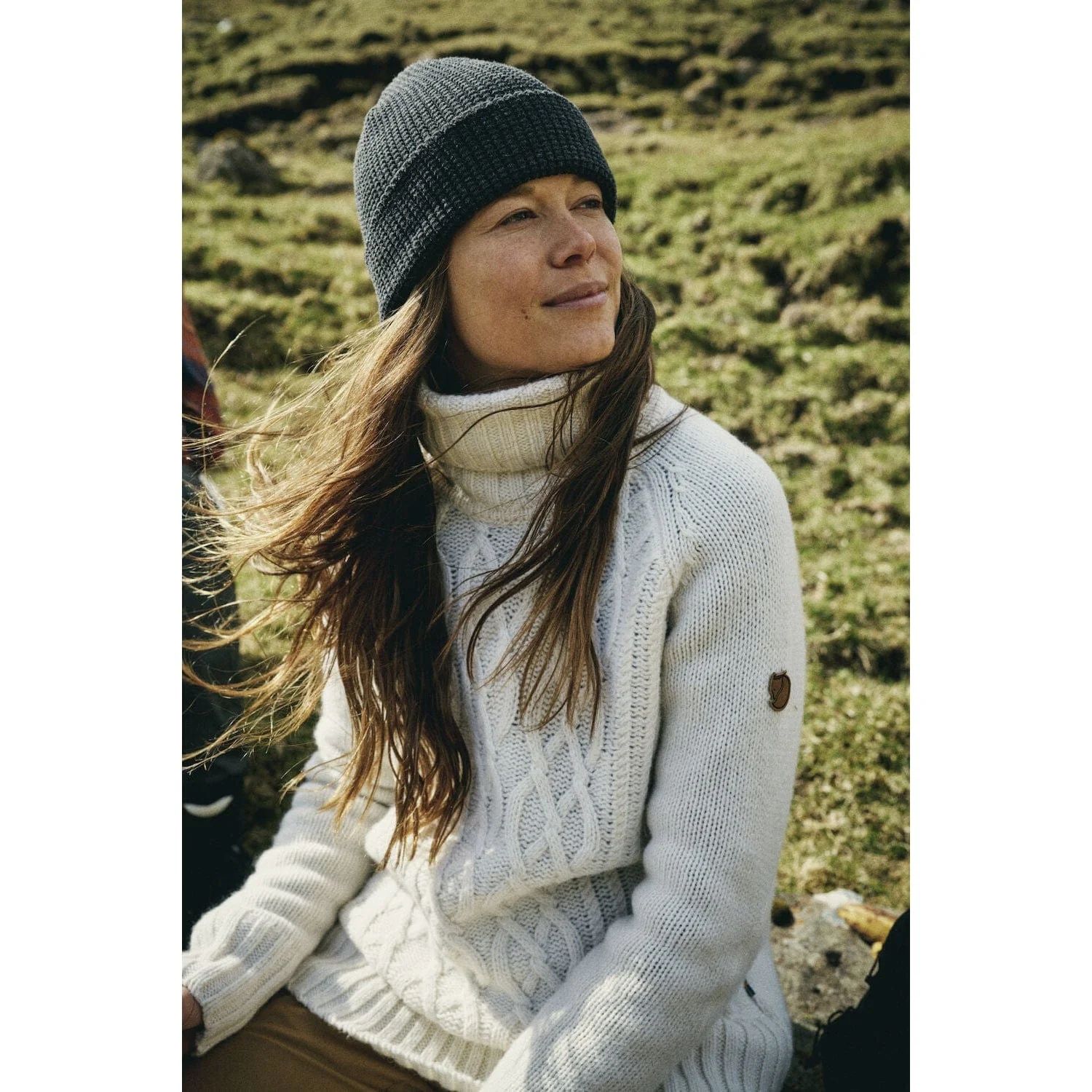 Övik Cable Knit Roller Neck W - Image 11